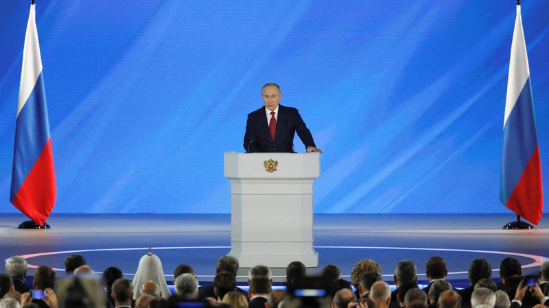Tổng thống Putin đọc Thông điệp Liên bang ngày 15/1 (Ảnh: France24)