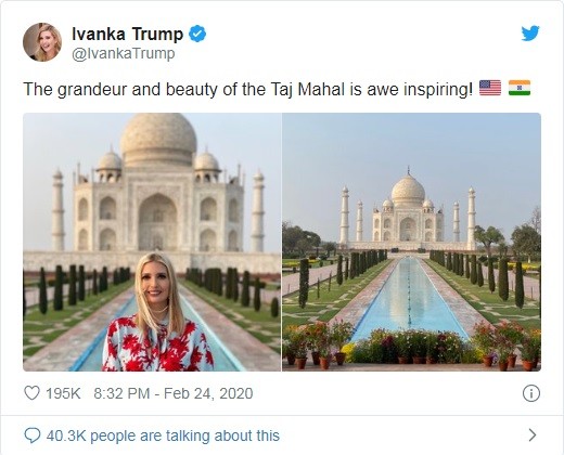 Ivanka Trump lại gây bão mạng vì bức ảnh bị cho là chỉnh sửa bằng photoshop ảnh 1 Đoạn tweet cùng bức ảnh mà Ivanka Trump đăng tải (Ảnh: Twitter)