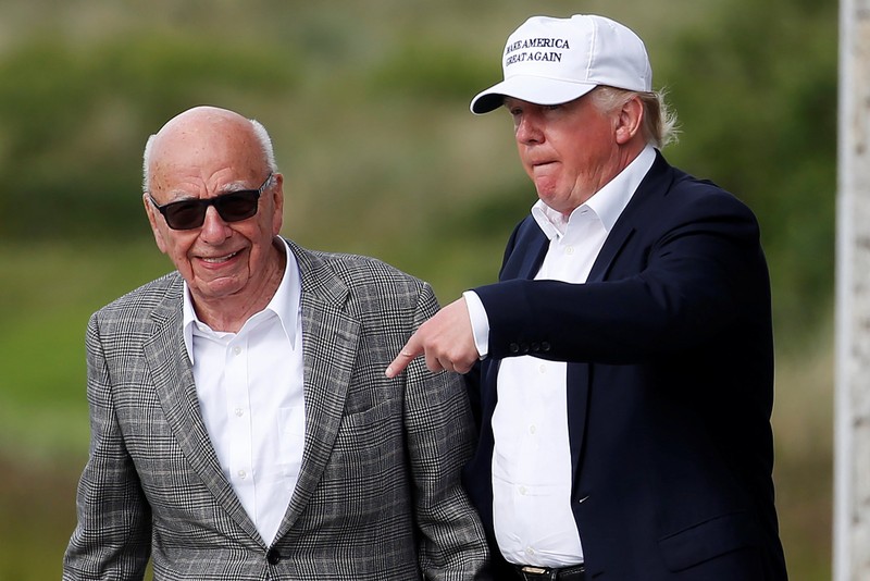Trùm truyền thông Rupert Murdoch và ông Donald Trump từng có khoảng thời gian bất đồng (Ảnh: NYTimes)