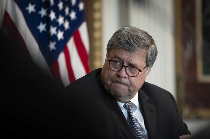 Tổng chưởng lý Mỹ William Barr tuyên bố từ chức (Ảnh: Politico)