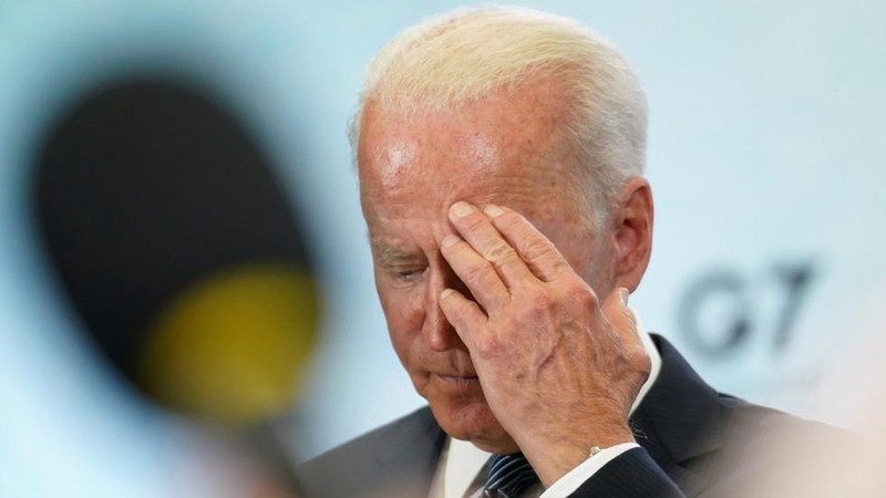 Tổng thống Mỹ Joe Biden trong lúc phát biểu kết thúc hội nghị G7 tại Cornwall, Anh hôm 13/6 (Ảnh: Reuters)