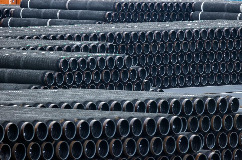 Những đường ống phục vụ cho việc xây dựng đường ống dẫn khí trong dự án Nord Stream 2 (Ảnh: AFP) Những đường ống phục vụ cho việc xây dựng đường ống dẫn khí trong dự án Nord Stream 2 (Ảnh: AFP)
