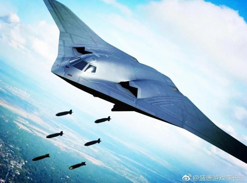 Ảnh đồ họa của mẫu máy bay ném bom chiến lược H-20 của Trung Quốc (Ảnh: Weibo) Ảnh đồ họa của mẫu máy bay ném bom chiến lược H-20 của Trung Quốc (Ảnh: Weibo)
