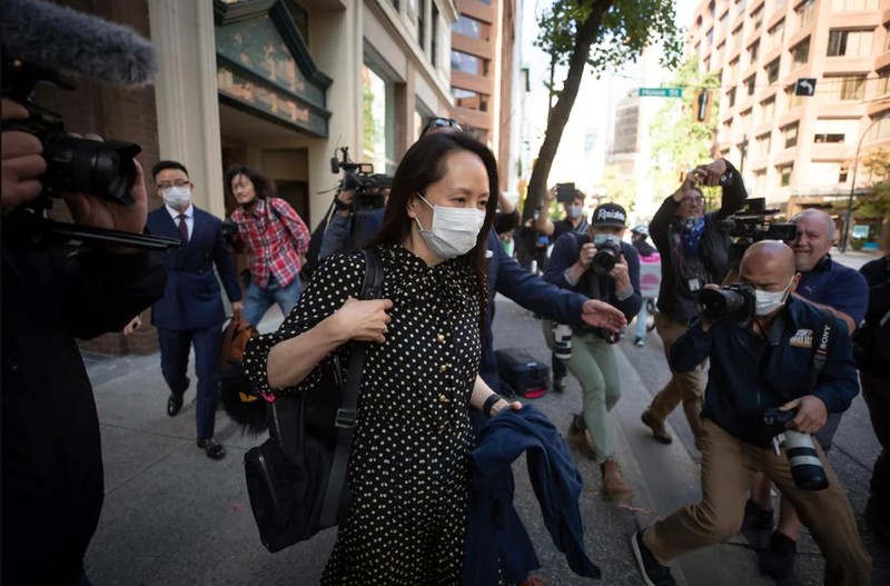 Bà Mạnh Vãn Chu được trả tự do sau khi đạt thỏa thuận với Bộ Tư pháp Mỹ (Ảnh: AFP)