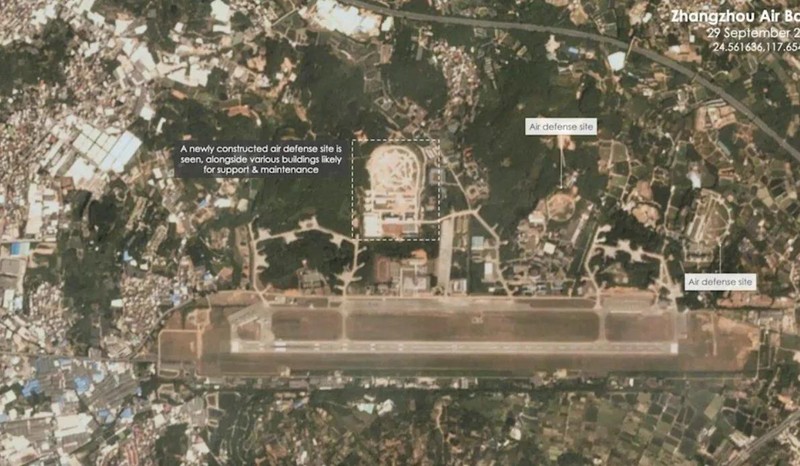 Cơ sở phòng không ở căn cứ không quân Zhangzhou được nâng cấp (Ảnh: Planet Labs) Cơ sở phòng không ở căn cứ không quân Zhangzhou được nâng cấp (Ảnh: Planet Labs)