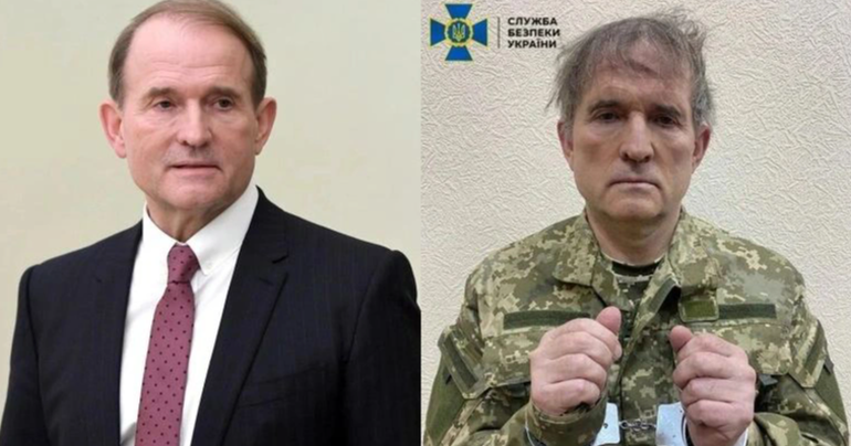 Chính trị gia đối lập của Ukraine Viktor Medvedchuk bị Kiev bắt giữ hôm 12/4 (Ảnh: Reuters).