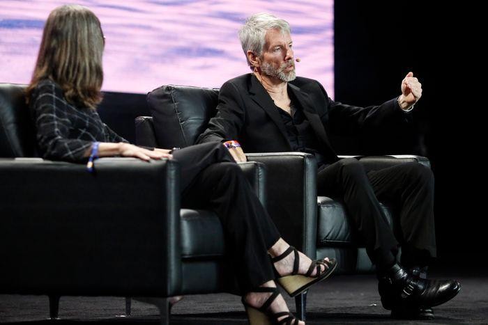 Michael Saylor trong một hội thảo về bitcoin tổ chức trong tháng 4 (Ảnh: Getty) Michael Saylor trong một hội thảo về bitcoin tổ chức trong tháng 4 (Ảnh: Getty)