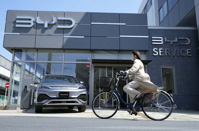 Một cửa hàng của BYD tại Yokohama, Nhật Bản (Ảnh: AP) 1.png