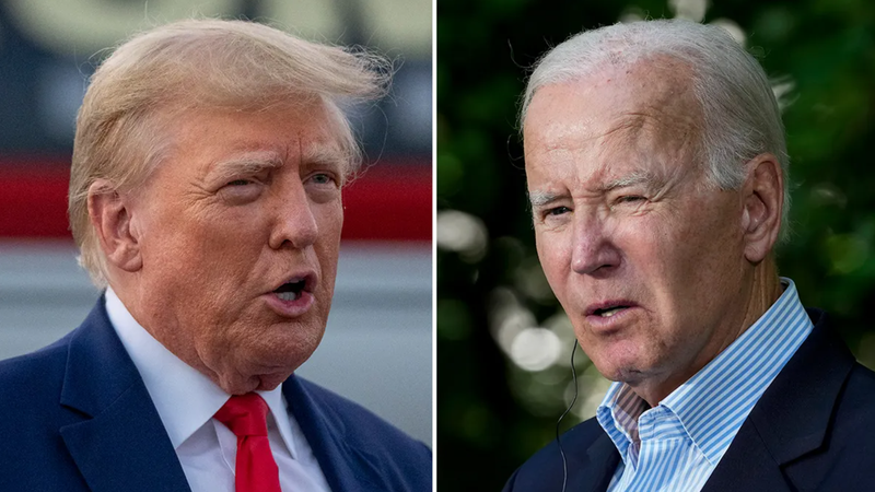 Trước kỳ tranh cử quan trọng trong năm tới, cả ông Donald Trump và Joe Biden đều nêu bật đóng góp của họ cho nền kinh tế Mỹ (Ảnh: Fox News)