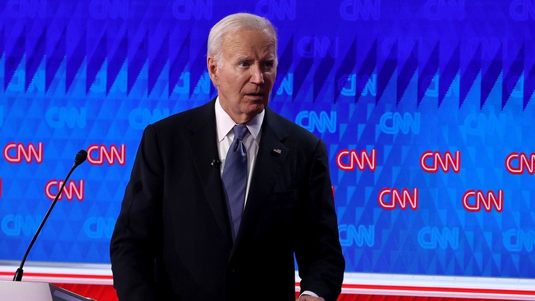 Tổng thống Mỹ Joe Biden trong màn tranh luận với đối thủ Donald Trump (Ảnh: Getty)