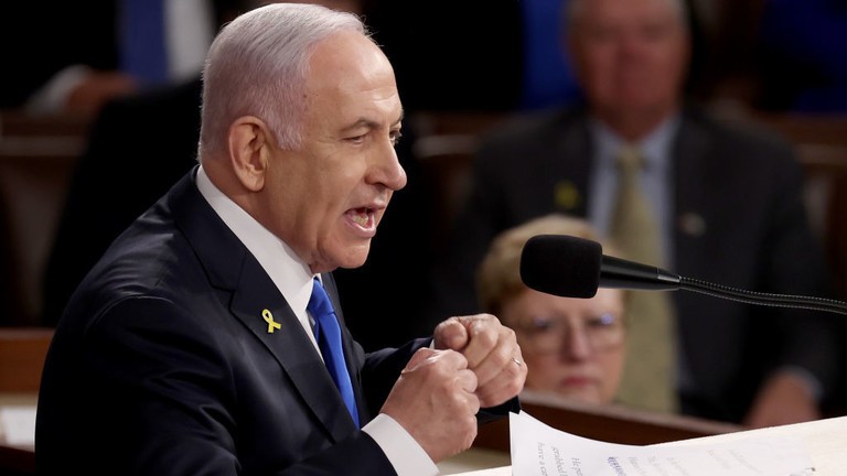 Thủ tướng Israel Benjamin Netanyahu tại Washington, Mỹ vào ngày 24/7/2024 (Ảnh: Getty)