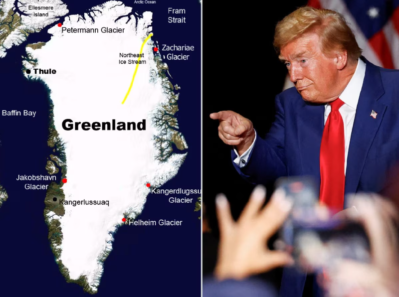 Ông Donald Trump nhắc lại ý tưởng mua Greenland. Ảnh: News18.