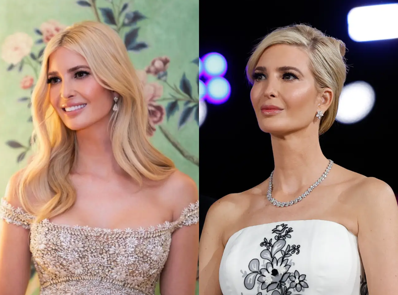 Trang sức kim cương của Ivanka Trump trong lễ nhậm chức của ông Donald Trump. Ảnh: Getty.