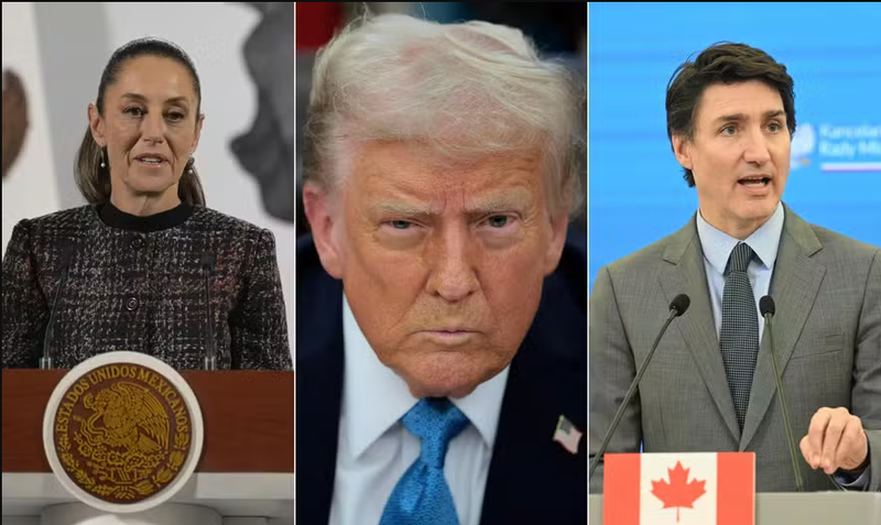 Canada và Mexico đã lập tức đưa ra phản ứng trước quyết định áp thuế của chính quyền Trump. Ảnh: Getty.