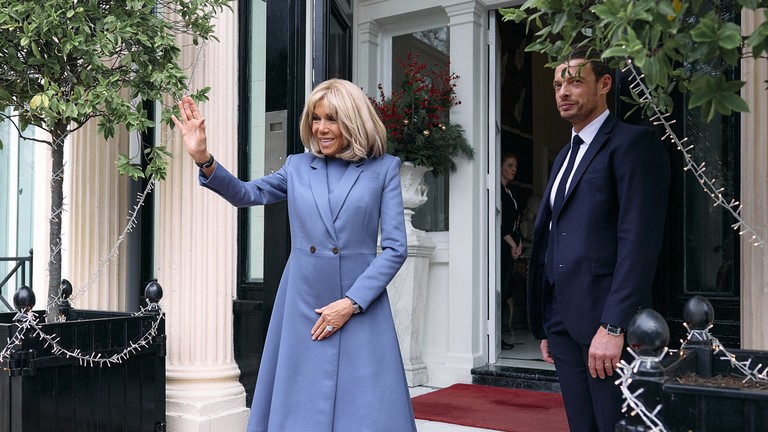 Đệ nhất phu nhân Pháp Brigitte Macron tại Lễ trao giải 'Entente Litteraire' tại Dinh thự Đại sứ Pháp vào ngày 4/12/2024 ở London, Anh. Ảnh: Getty.