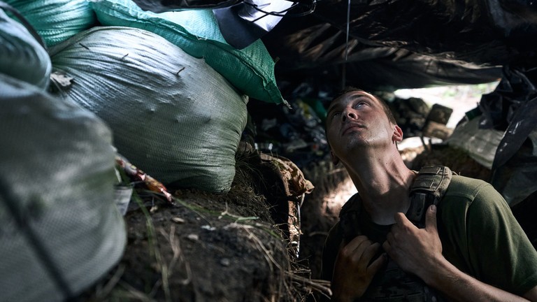 Binh sĩ Ukraine trên tiền tuyến. Ảnh: Getty.