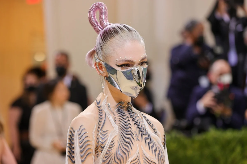 Grimes tham dự Met Gala ở New York vào tháng 9/2021. Ảnh: TNS.