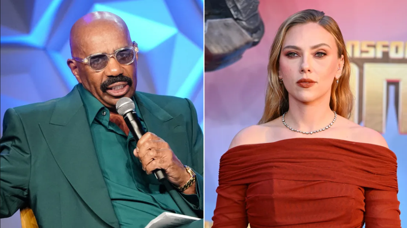 Người dẫn chương trình Steve Harvey và nữ diễn viên Scarlett Johansson nằm trong số những người nổi tiếng bị dính deepfake. Ảnh: AFP.