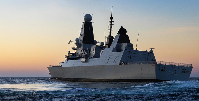 Tàu HMS Dragon của Hải quân Hoàng gia Anh. Ảnh: Navy Lookout. Chien ham Anh ban ha ten lua sieu thanh 2.png