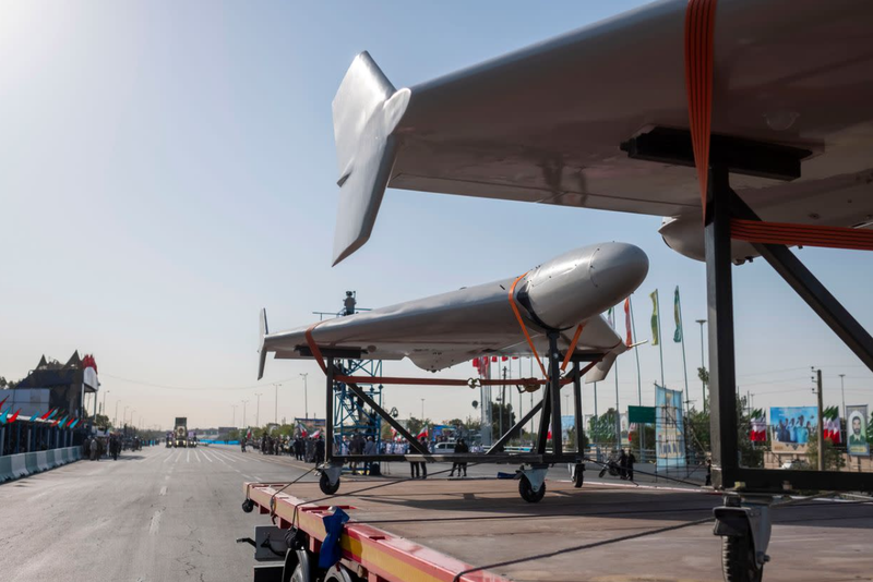 Mẫu UAV Shahed được Nga nâng cấp thành một thứ vũ khí nguy hiểm và khó bị đánh chặn. Ảnh: Getty. Untitled.png
