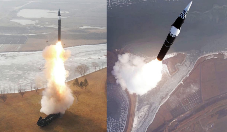 Tên lửa đạn đạo tầm trung Hwasong-16B của Triều Tiên có đầu đạn lướt siêu thanh. Ảnh: MW. Tên lửa Mach 13+ Iran xuất trận Huyền thoại phòng thủ Israel đã chấm dứt 3.png