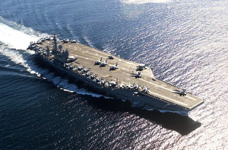 Tàu sân bay USS Nimitz của Mỹ. Ảnh: Wiki. 30 tên lửa Tomahawk, B2 Spirit, nửa tá bom GBU-57 được sử dụng trong đòn tấn công của Mỹ 2.png
