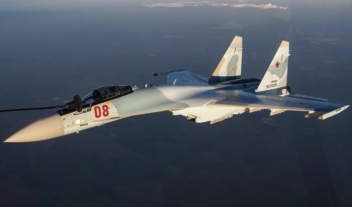 Chiến đấu cơ Su-35 của Lực lượng Không quân Vũ trụ Nga. Ảnh: MW.