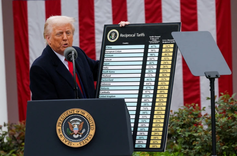Tổng thống Mỹ Donald Trump tuyên bố đạt thỏa thuận thương mại với Việt Nam. Ảnh: Reuters.