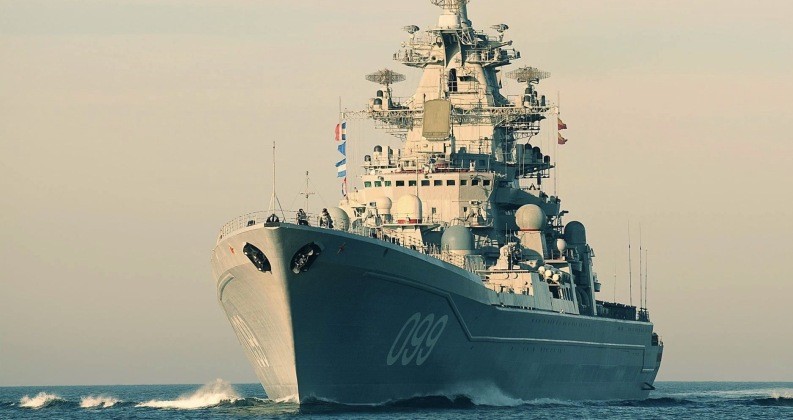 Tàu tuần dương lớp Kirov của Hải quân Nga. Ảnh: MW. Admiral Nakhimov – Quái vật hạt nhân của Nga trở lại với 176 ống phóng tên lửa 2.jpeg