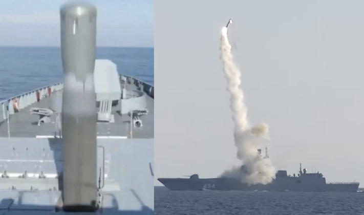 Tên lửa Zircon được phóng từ tàu khu trục của Hải quân Nga. Ảnh: MW. Su-57 Nga được trang bị tên lửa Mach 9 Vũ khí siêu thanh có thể thay đổi cuộc chơi 3.png