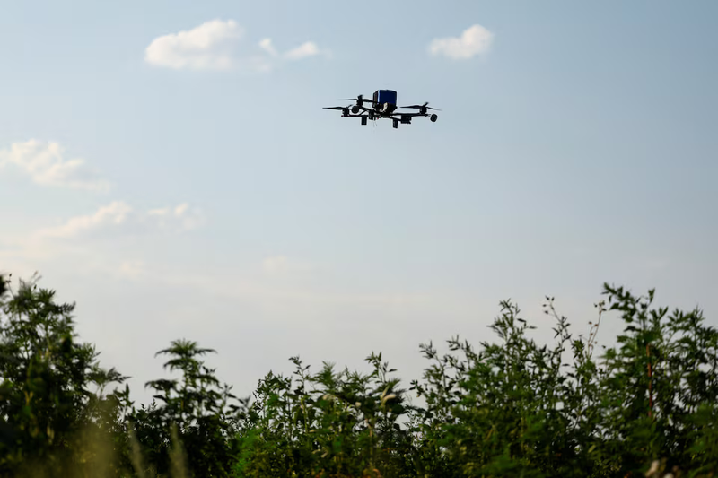 UAV đánh chặn của Trung đoàn tên lửa phòng không Bilotserkivskyi 1129 tại một địa điểm không được tiết lộ ở vùng Dnipropetrovsk, Ukraine ngày 8/7. Ảnh: Reuters.