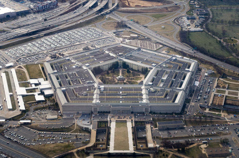 Lầu Năm Góc nhìn từ trên không ở Washington, D.C., Mỹ ngày 3/3/2022. Ảnh: Reuters.