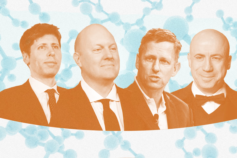 Sam Altman, Marc Andreessen, Peter Thiel và Yuri Milner đều là những doanh nhân có tiếng quan tâm tới vấn đề kéo dài tuổi thọ. Ảnh: WSJ.