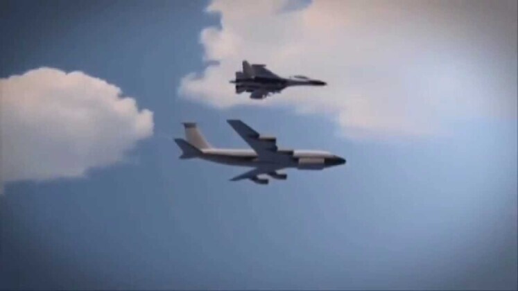 Máy bay chiến đấu Su-27 đánh chặn máy bay ném bom chiến lược B-1B của Không quân Mỹ. Ảnh: MW. Su-27 của Nga triển khai tại Kaliningrad Chiến đấu cơ chiếm ưu thế trên không có áp đảo NATO 4.jpg