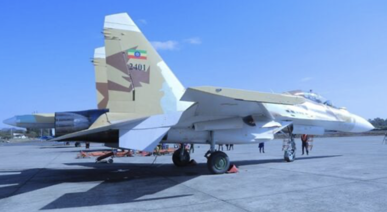 Chiến đấu cơ Su-27 của Không quân Ethiopia. Ảnh: MW. Thay thế phi đội Su-27 thời Liên Xô Su-35 có giúp Ethiopia trở lại vị thế đại bàng châu Phi 3.png