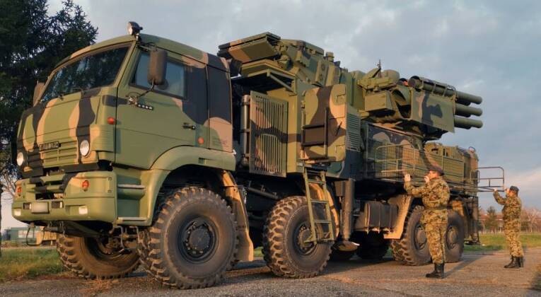 Xe chiến đấu phòng không Pantsir của Nga. Ảnh: MW.