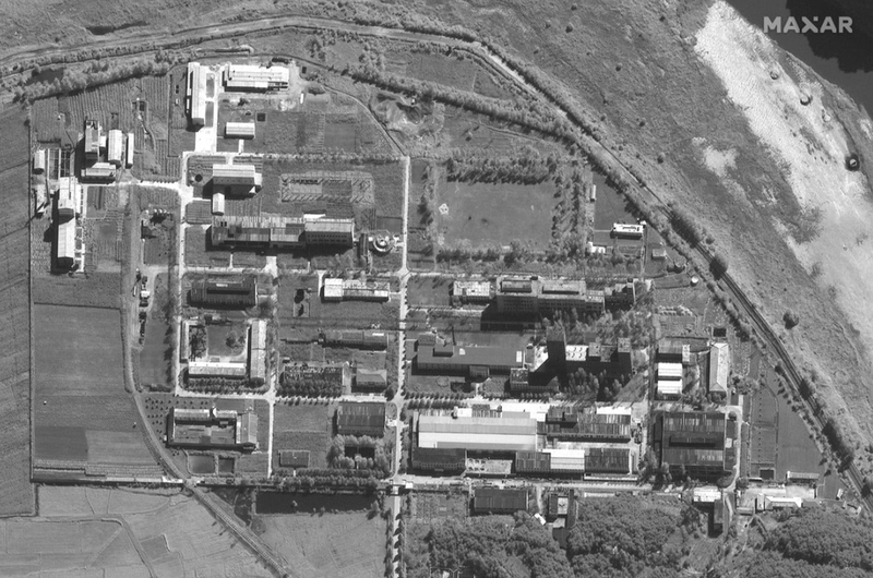 Tổ hợp Cơ sở Nghiên cứu Hạt nhân Yongbyon được chụp từ không gian vào năm 2021. Ảnh: Maxar Technologies.