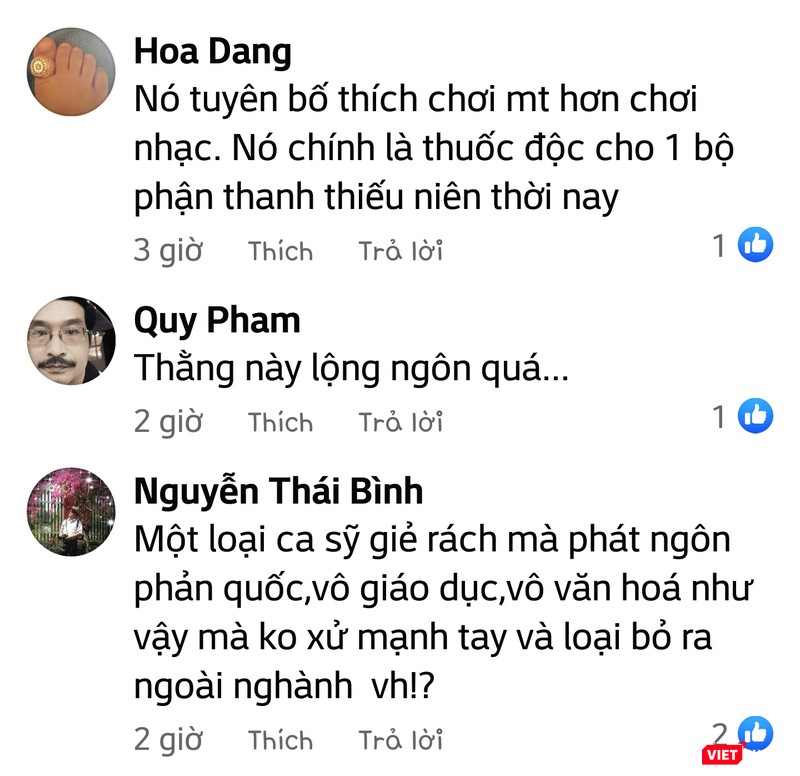 Những bình luận bức xúc của cư dân mạng.