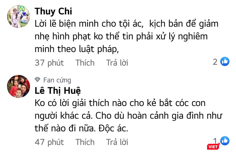 Những bình luận bức xúc của cư dân mạng. Những bình luận bức xúc của cư dân mạng.