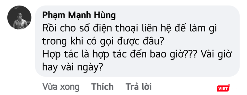Khách hàng bức xúc khi không liên hệ được với tổng đài khi gặp sự cố.
