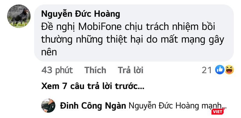 Những bình luận bức xúc của khách hàng.
