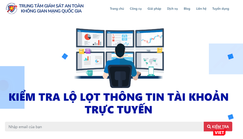 Công cụ kiểm tra tài khoản bị lộ lọt thông tin.