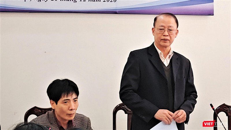 Phó Chủ tịch kiêm Tổng Thư ký LHHKHKTVN Phạm Văn Tân phát biểu tại sự kiện họp báo trước Đại hội.