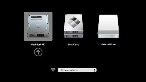 Màn hình để lựa chọn giữa Windows và MacOS. Ảnh: Apple.
