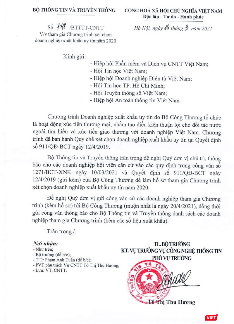 Công văn của Bộ Công thương về chương trình. Công văn của Bộ Công thương về chương trình.