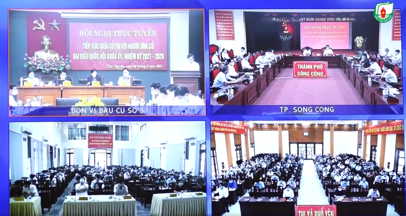 Hội nghị tiếp xúc cử tri trực tuyến tại Thái Nguyên. Ảnh: UBND Thái Nguyên Hội nghị tiếp xúc cử tri trực tuyến tại Thái Nguyên. Ảnh: UBND Thái Nguyên