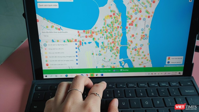 Bản đồ số giúp người dân theo dõi thông tin dịch tễ tại các địa phương.