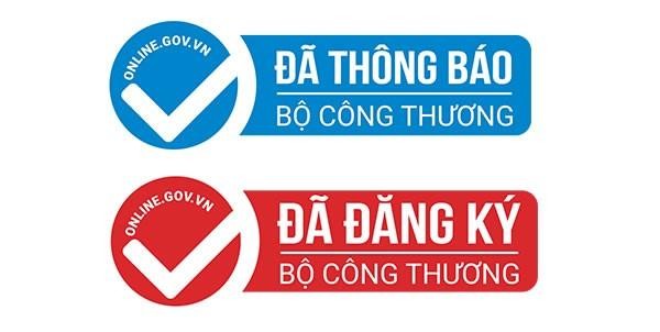 Logo cho thấy doanh nghiệp thương mại điện tử đã thông báo/đăng ký tới Bộ Công Thương. Ảnh: Cục Cạnh tranh và Bảo vệ người tiêu dùng Logo cho thấy doanh nghiệp thương mại điện tử đã thông báo/đăng ký tới Bộ Công Thương. Ảnh: Cục Cạnh tranh và Bảo vệ người tiêu dùng