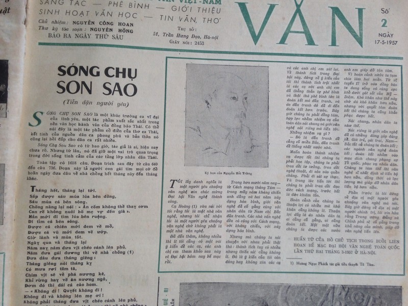 Báo Văn số ra ngày 15/5/1957