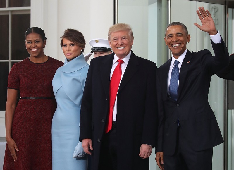 Vợ chồng cựu tổng thống Obama và vợ chồng tổng thống Donald Trump